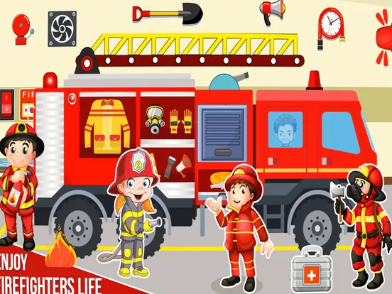 Ảnh chụp màn hình của Pretend Play Fire Station Game iPad 