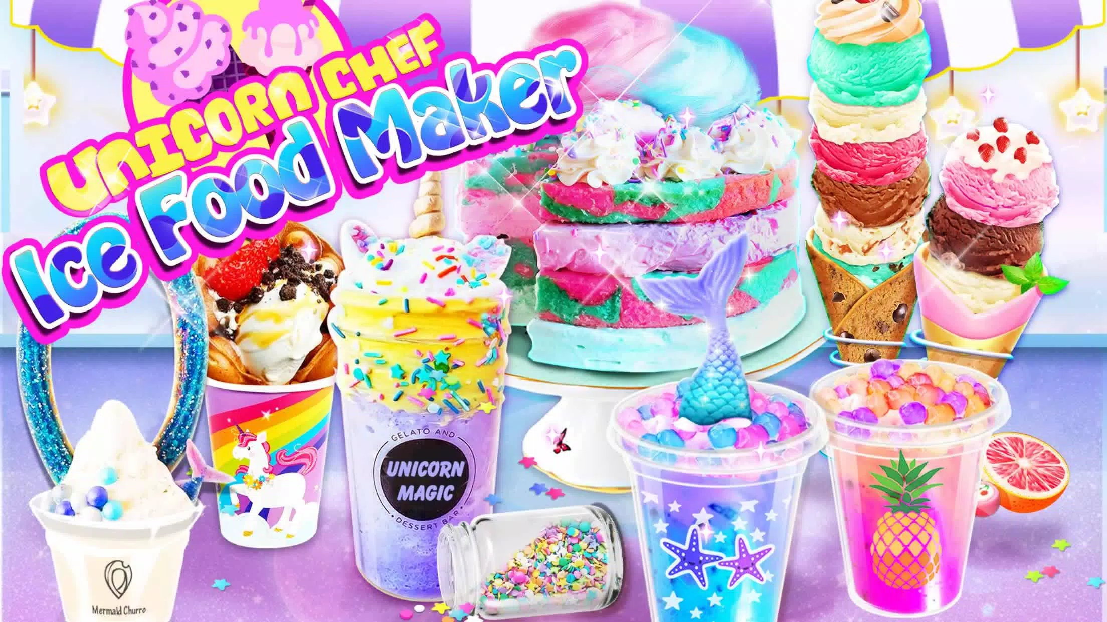 Unicorn Chef Ice Cooking Games应用截图