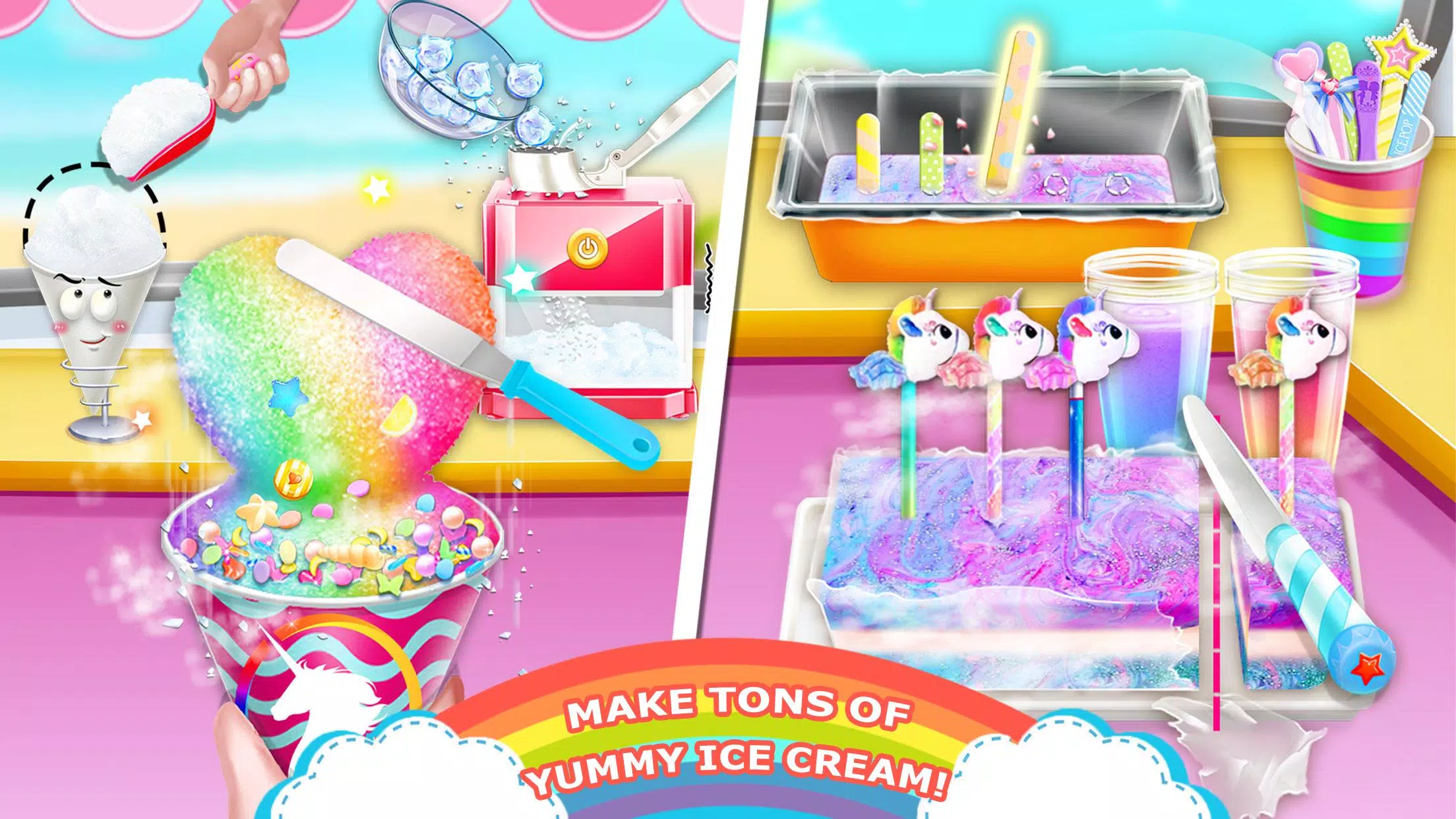 Unicorn Chef Ice Cooking Games应用截图
