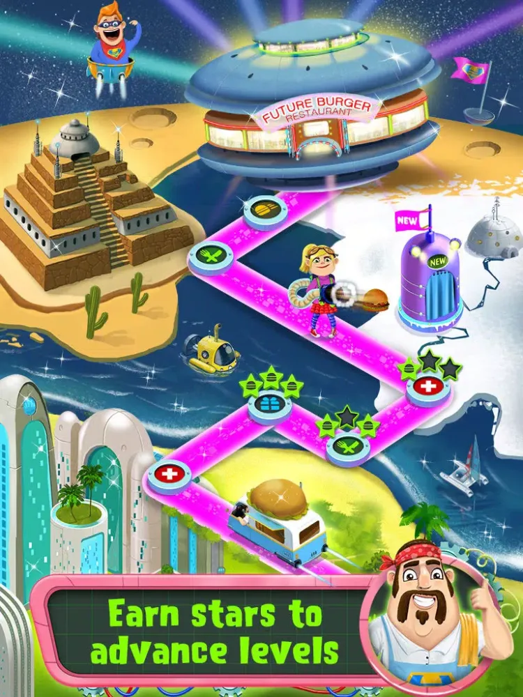 Burger Star - Super Chef Adventures iPad  스크린샷