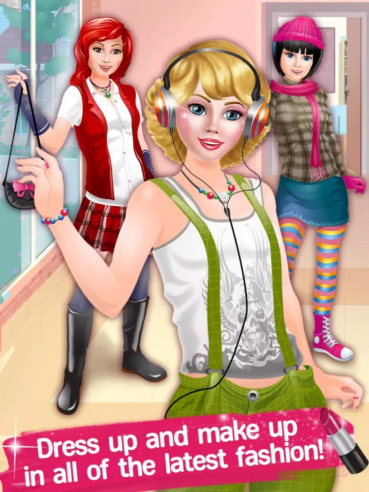 College Chic Makeover - Spa & Salon Day: Dress Up, Make Up, Photo Fun & Card Maker iPad  स्क्रीनशॉट
