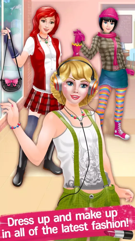 College Chic Makeover - Spa & Salon Day: Dress Up, Make Up, Photo Fun & Card Maker स्क्रीनशॉट