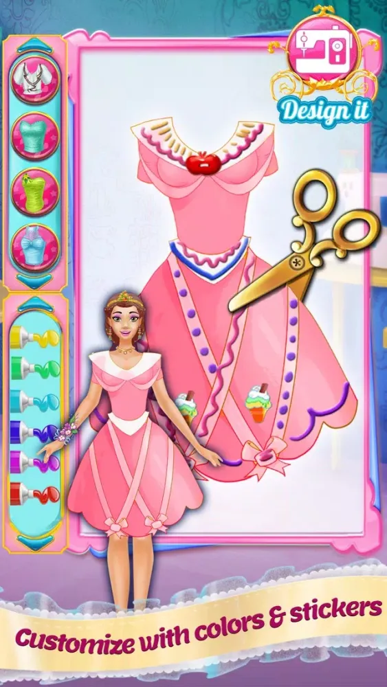 Tangkapan layar Design It! Princess Fashion Makeover: Outfit Maker