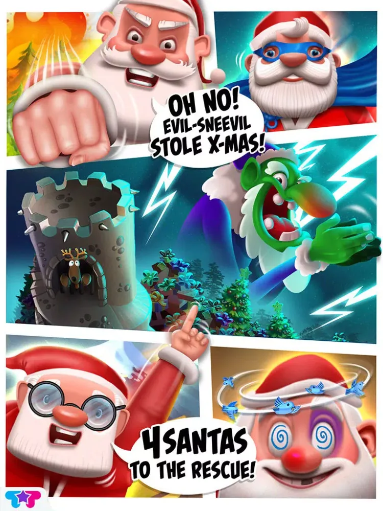 X-mas : The 4 Santas iPad  Screenshots