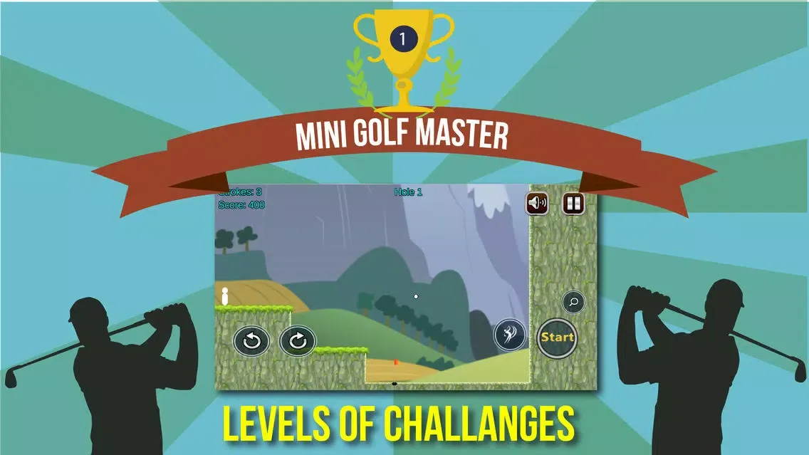 Capturas de tela do Mini Golf: Power Shot
