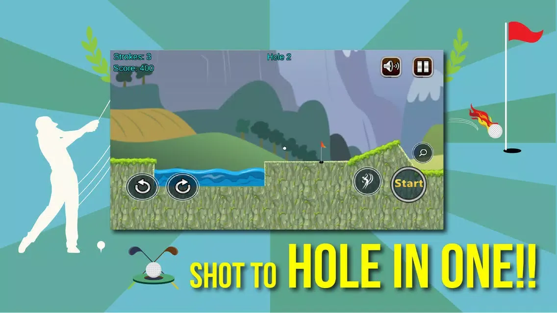 Capturas de tela do Mini Golf: Power Shot