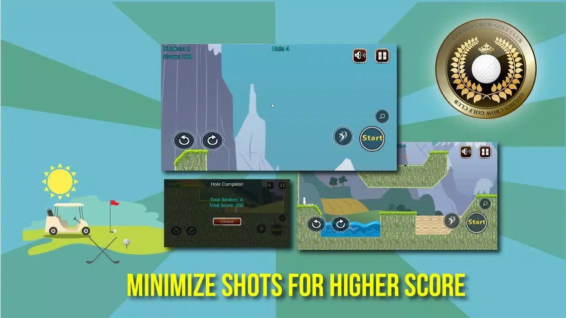 Capturas de tela do Mini Golf: Power Shot