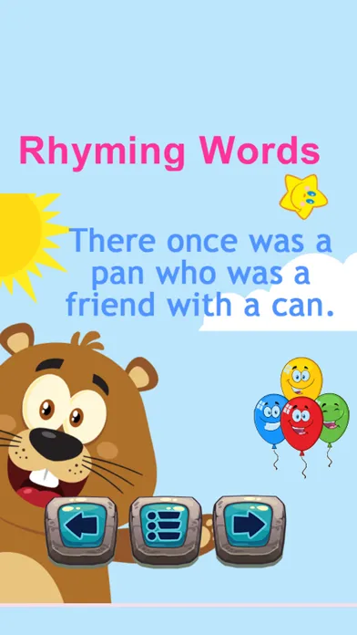 Zrzuty ekranu Reading Fun And Easy English Rhyming Words App