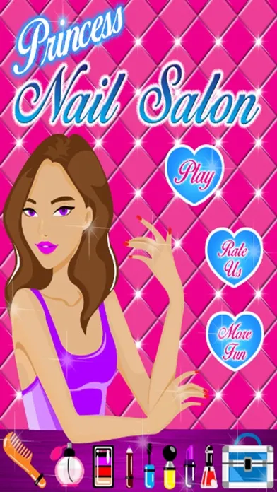 Capturas de tela do Princess Nail Salon - Nail art design and dress up game for kids