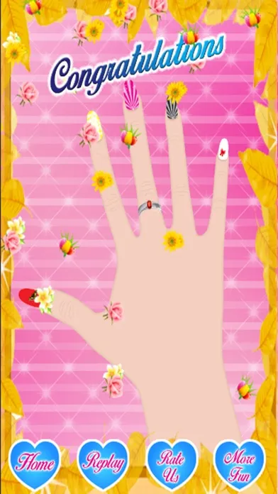Capturas de tela do Princess Nail Salon - Nail art design and dress up game for kids