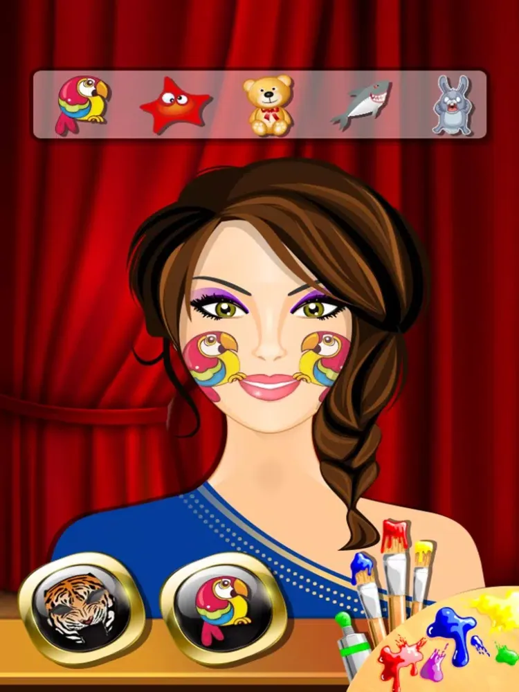 Capturas de pantalla de Princess Face Paint - A tattoo maker & funny face mask virtual makeover game iPad 