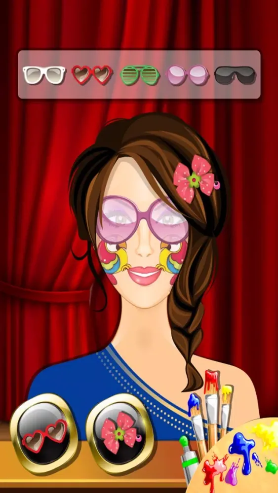 Capturas de pantalla de Princess Face Paint - A tattoo maker & funny face mask virtual makeover game
