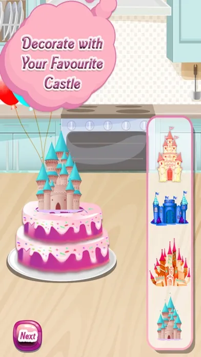 ภาพหน้าจอของ Princess Palace Cake maker - Bake a cake in this crazy chef parlour & desserts cooking game