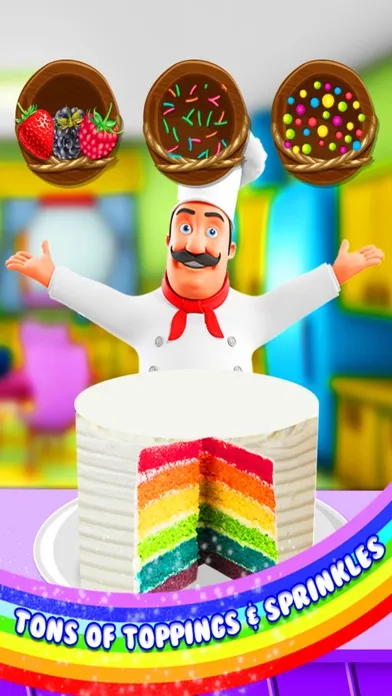 تصاویر Rainbow Cake Maker - Cooking Rainbow Birthday Cake