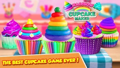 Ảnh chụp màn hình của Cooking Colorful Cupcakes Game! Rainbow Desserts
