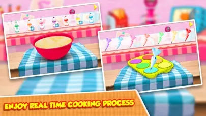 Ảnh chụp màn hình của Cooking Colorful Cupcakes Game! Rainbow Desserts