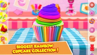 Ảnh chụp màn hình của Cooking Colorful Cupcakes Game! Rainbow Desserts
