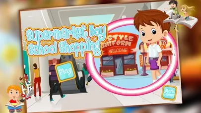 Capturas de pantalla de Supermarket Boy School Shopping - Learn to buy uniform, lunchbox & shoes in crazy Super market