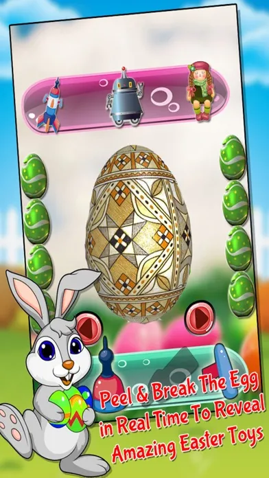 Surprise Eggs Easter's Greetings - Peel, scratch & squeeze the yolk to collect hidden gifts in Bunny's Easter basket Screenshots