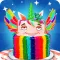 DIY Unicorn Rainbow Cake Cooking! Sweet Dessert