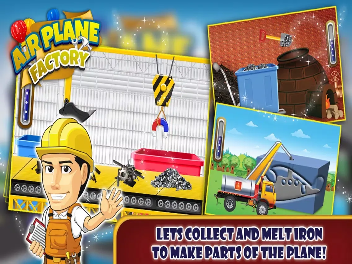 Airplane Factory – Build & design aircraft in this mechanic game for kids iPad  スクリーンショット