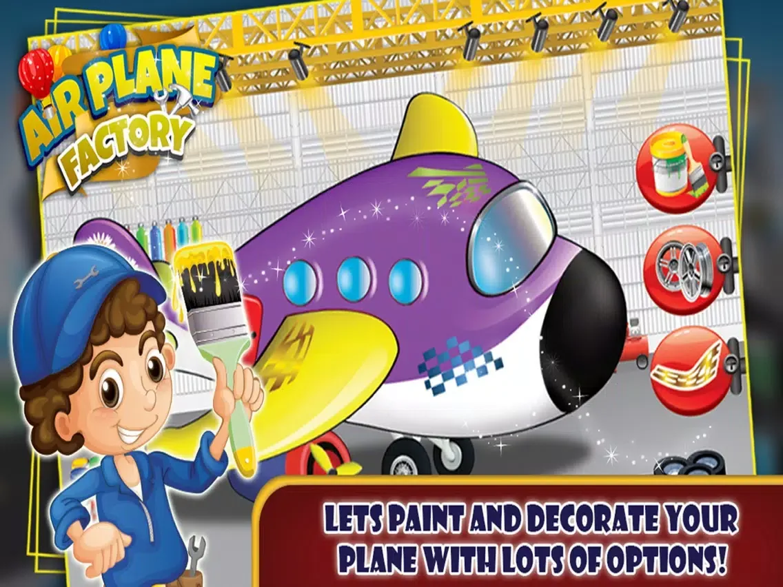 Airplane Factory – Build & design aircraft in this mechanic game for kids iPad  スクリーンショット