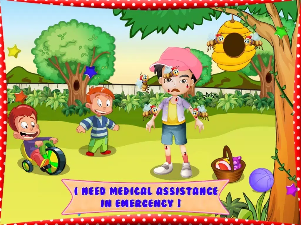 Capturas de tela do Bee Allergy Baby Skin Care – Crazy doctor & virtual hospital game for little kids iPad 