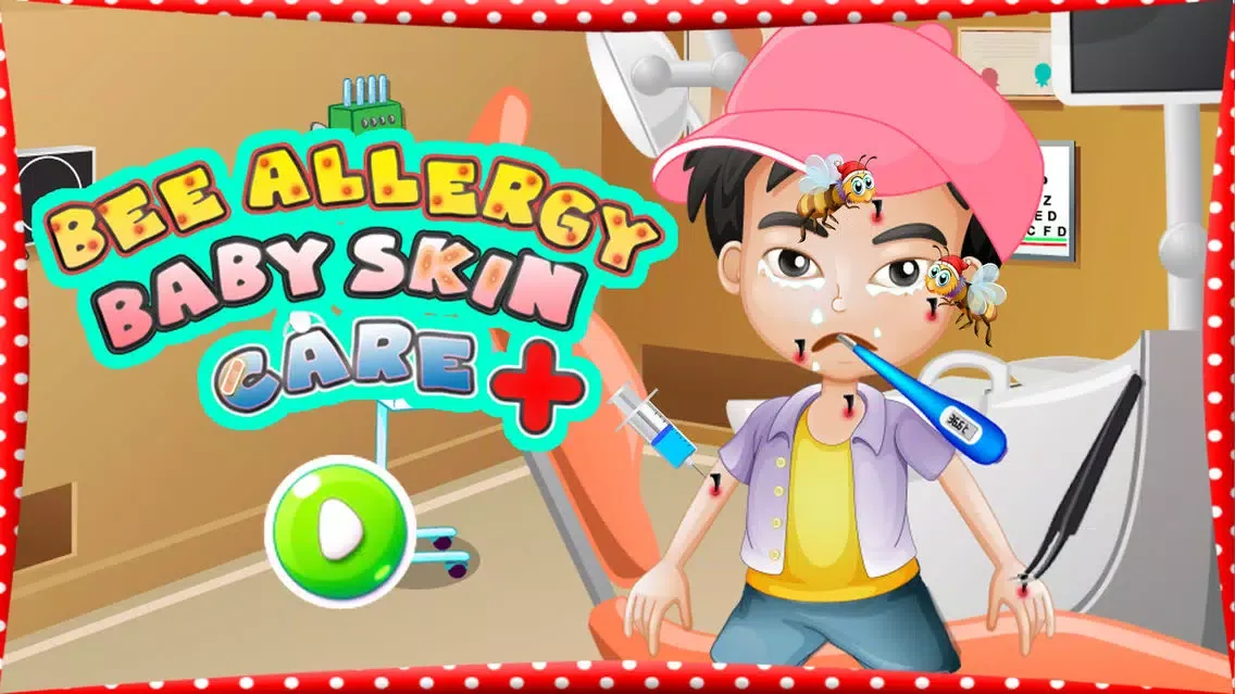 Capturas de tela do Bee Allergy Baby Skin Care – Crazy doctor & virtual hospital game for little kids