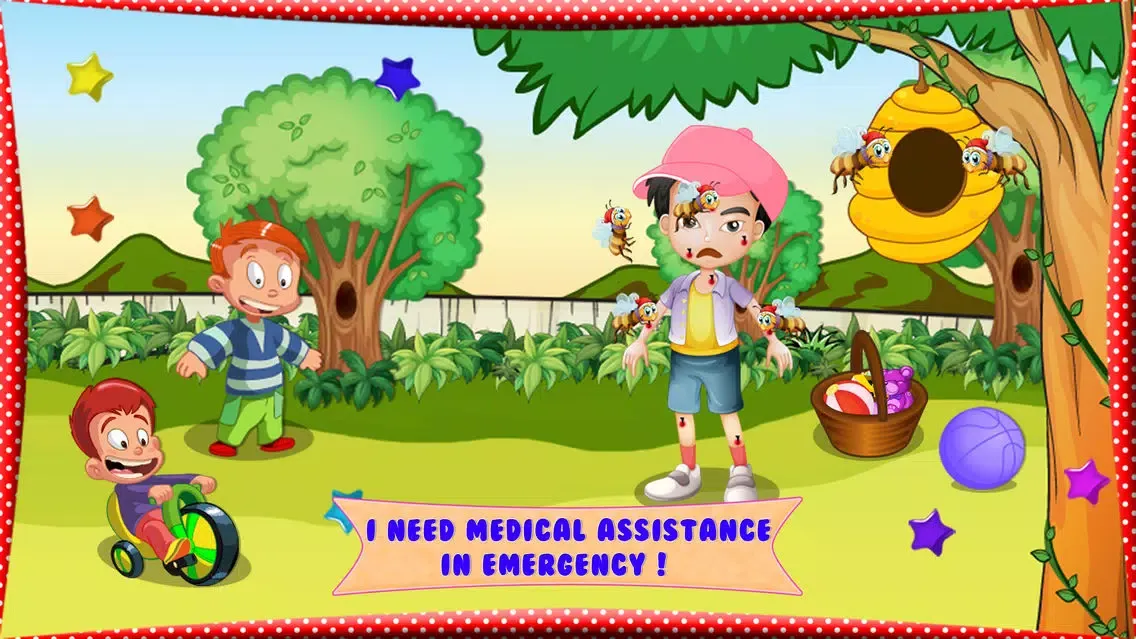 Capturas de tela do Bee Allergy Baby Skin Care – Crazy doctor & virtual hospital game for little kids
