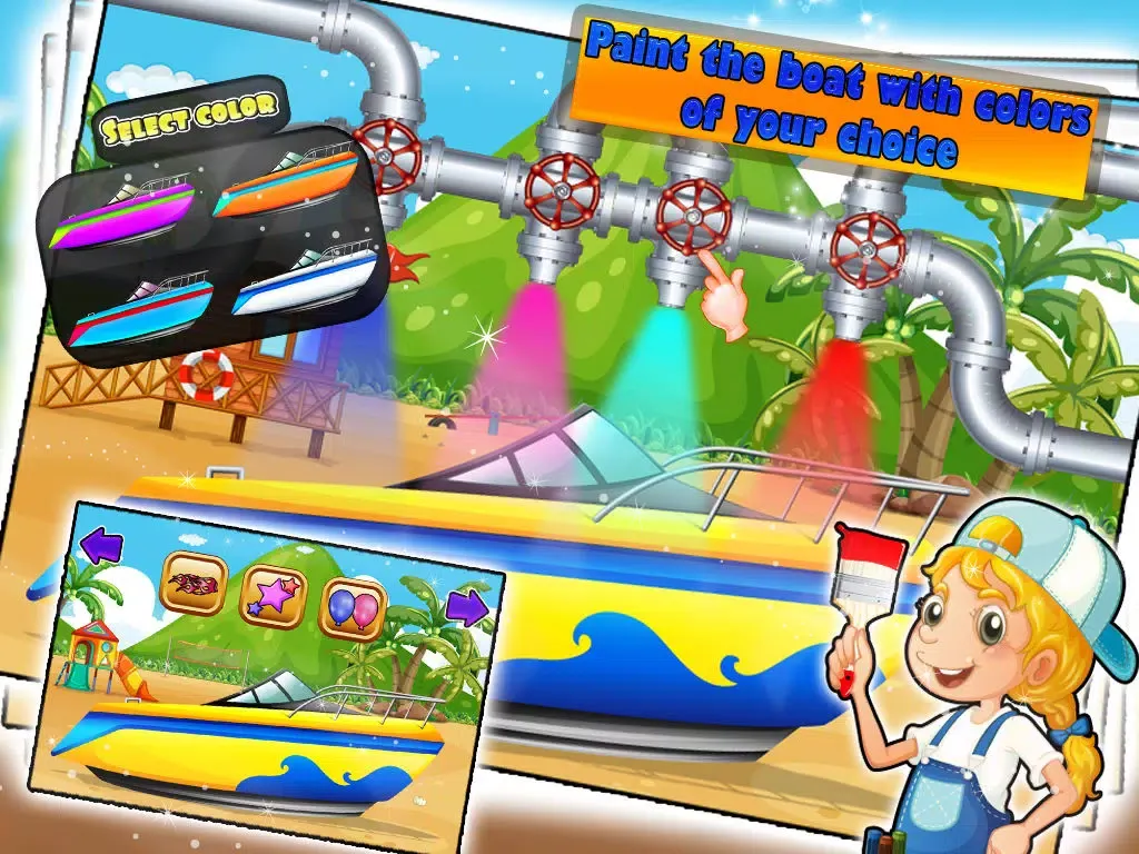 Build a Boat – Crazy builder & mechanic garage game for kids iPad 應用截圖