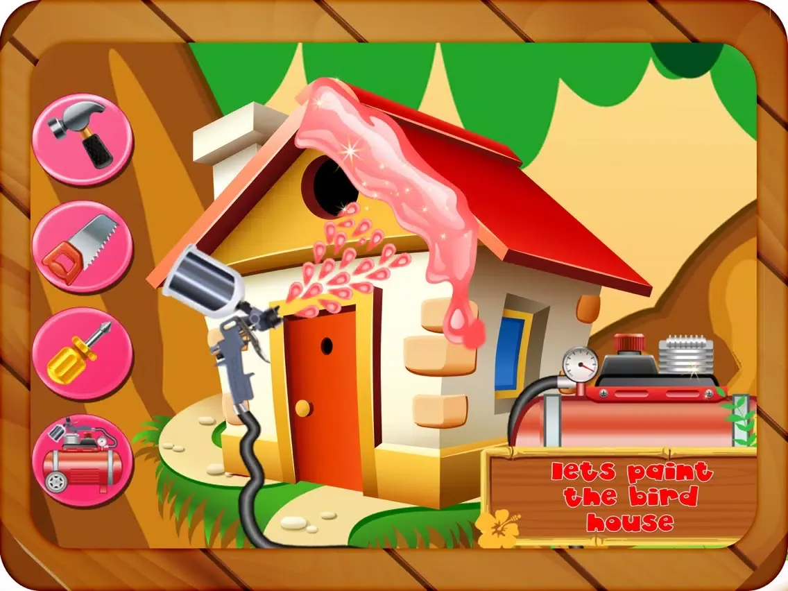 Build a Bird House – Make a tree home for little pet animal & decorate it iPad  스크린샷