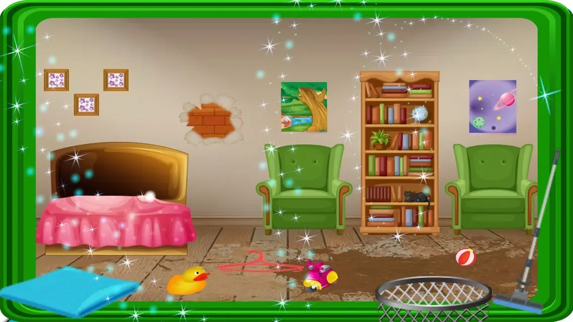 Capturas de tela do Doll House Cleanup - Best home care & decoration mania game for kids