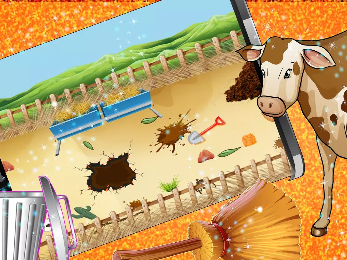 Farm Wash - House clean up and animal care fun for kids iPad  Screenshots
