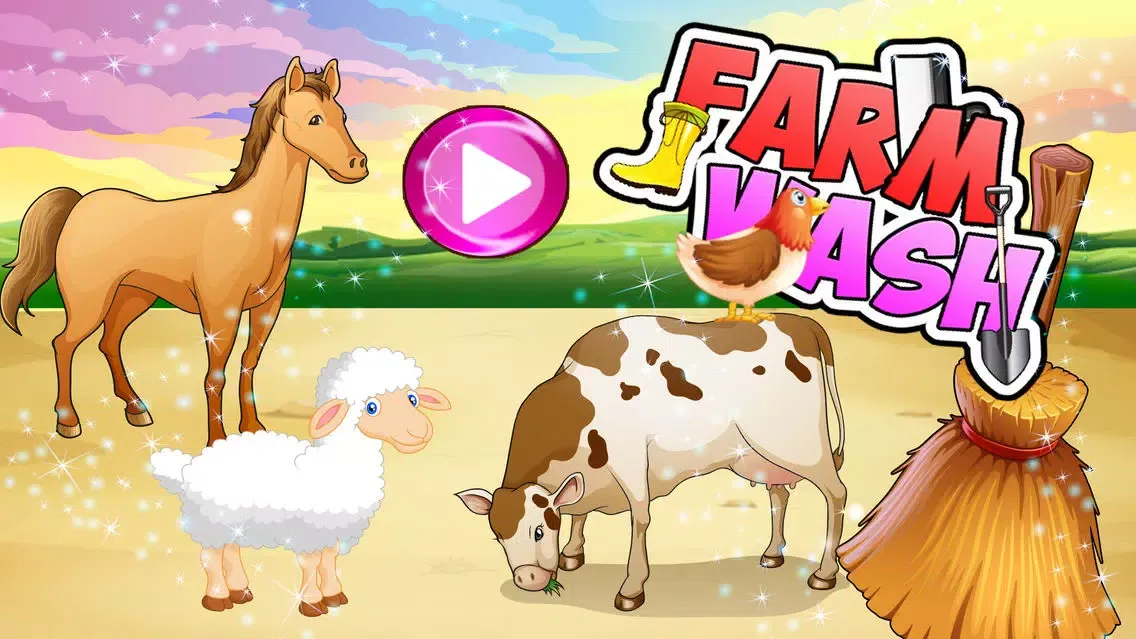 Farm Wash - House clean up and animal care fun for kids Screenshots