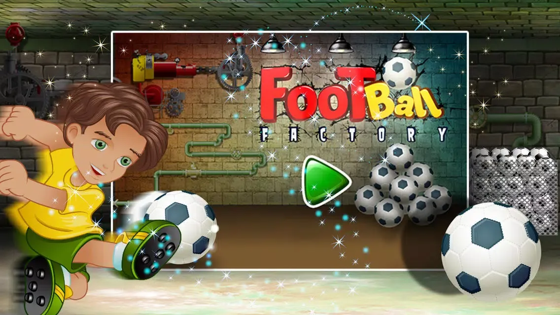 ภาพหน้าจอของ Football Factory – Soccer ball maker & simulator game for kids