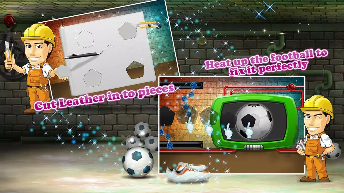 ภาพหน้าจอของ Football Factory – Soccer ball maker & simulator game for kids