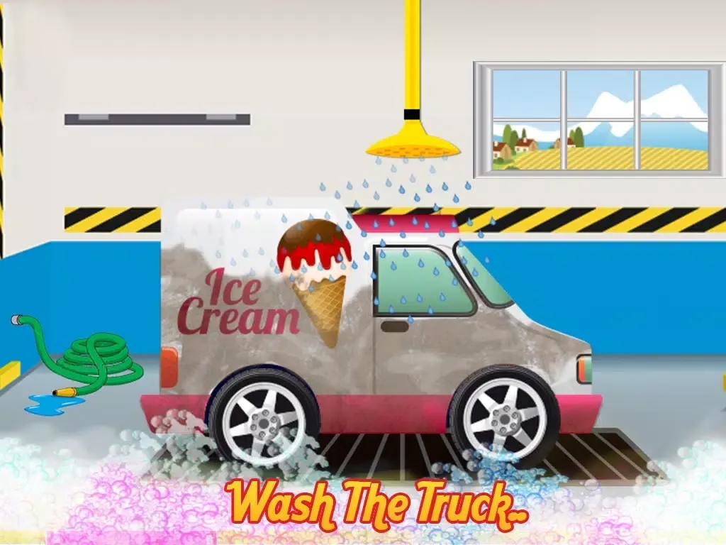 Ice Cream Truck Wash - Washing, cleaning & dirty car cleanup game iPad 應用截圖