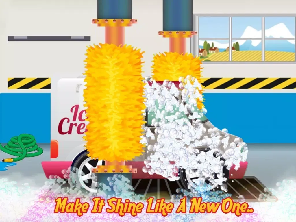 Ice Cream Truck Wash - Washing, cleaning & dirty car cleanup game iPad 應用截圖