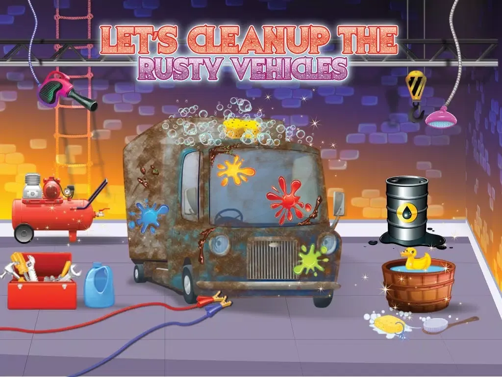 Screenshot di Kids Dancing Car – Vehicle repair & crazy wash game for fun times iPad 