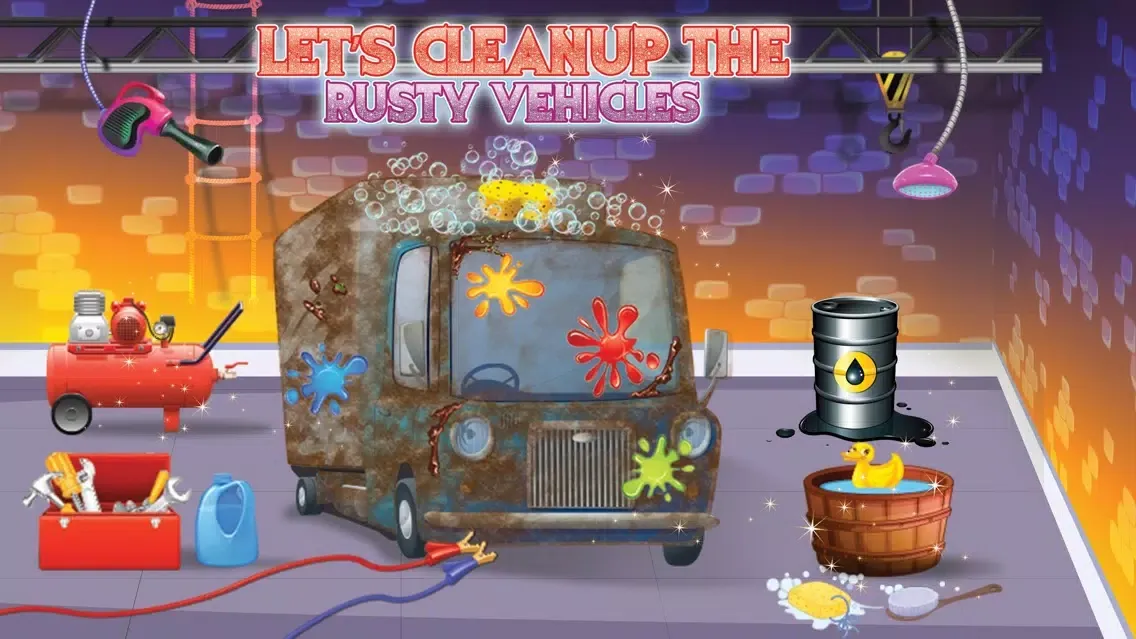Screenshot di Kids Dancing Car – Vehicle repair & crazy wash game for fun times