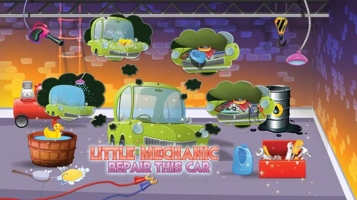 Screenshot di Kids Dancing Car – Vehicle repair & crazy wash game for fun times