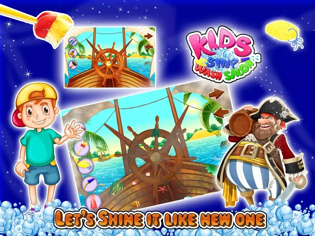 تصاویر Kids Ship Wash Salon – Cleanup & repair pirate ships in this crazy mechanic game iPad 