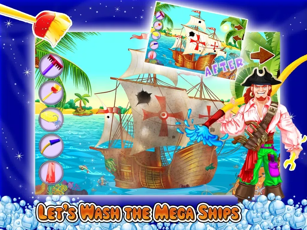 تصاویر Kids Ship Wash Salon – Cleanup & repair pirate ships in this crazy mechanic game iPad 