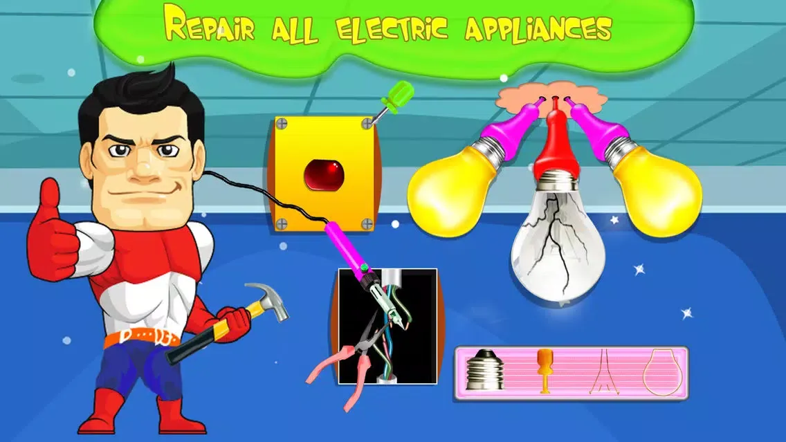 Capturas de tela do Little Electrician Repair Shop – Fix the house electrical goods with best mechanic skills