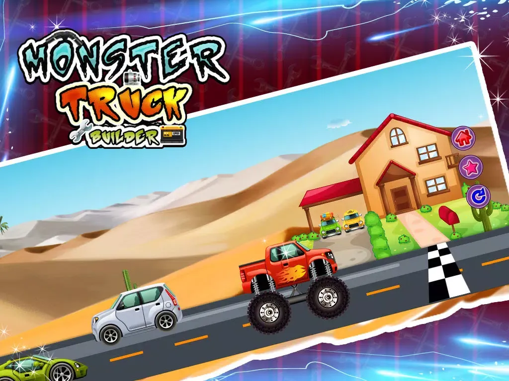 Tangkapan skrin Monster Truck Builder - Build 4x4 vehicle in this crazy mechanic game for kids iPad 