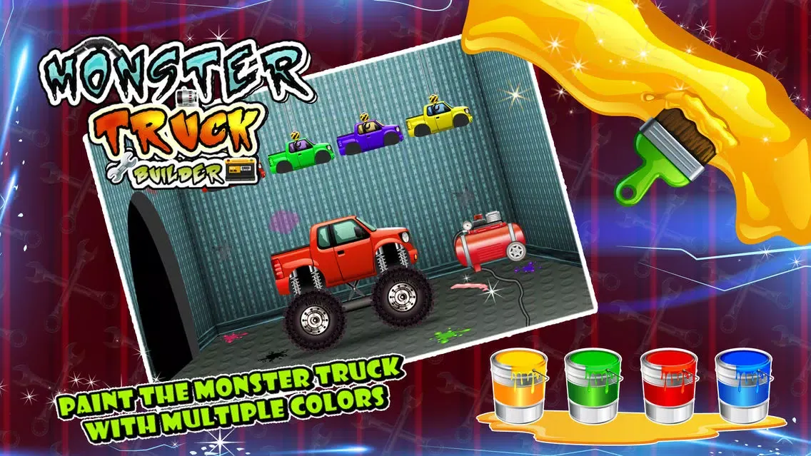 Tangkapan skrin Monster Truck Builder - Build 4x4 vehicle in this crazy mechanic game for kids