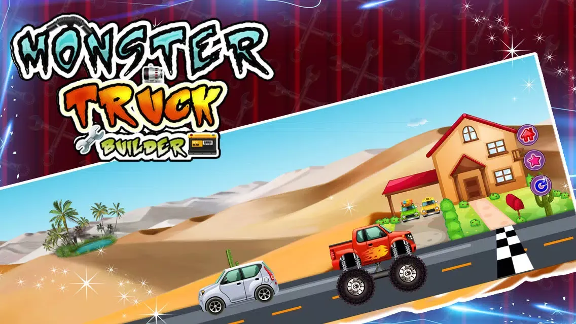 Tangkapan skrin Monster Truck Builder - Build 4x4 vehicle in this crazy mechanic game for kids