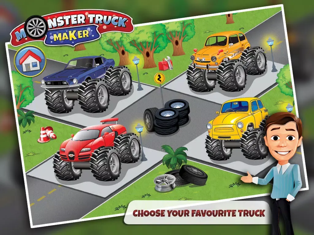 Ảnh chụp màn hình của Monster Truck Maker – Build the vehicle in this mechanic game iPad 