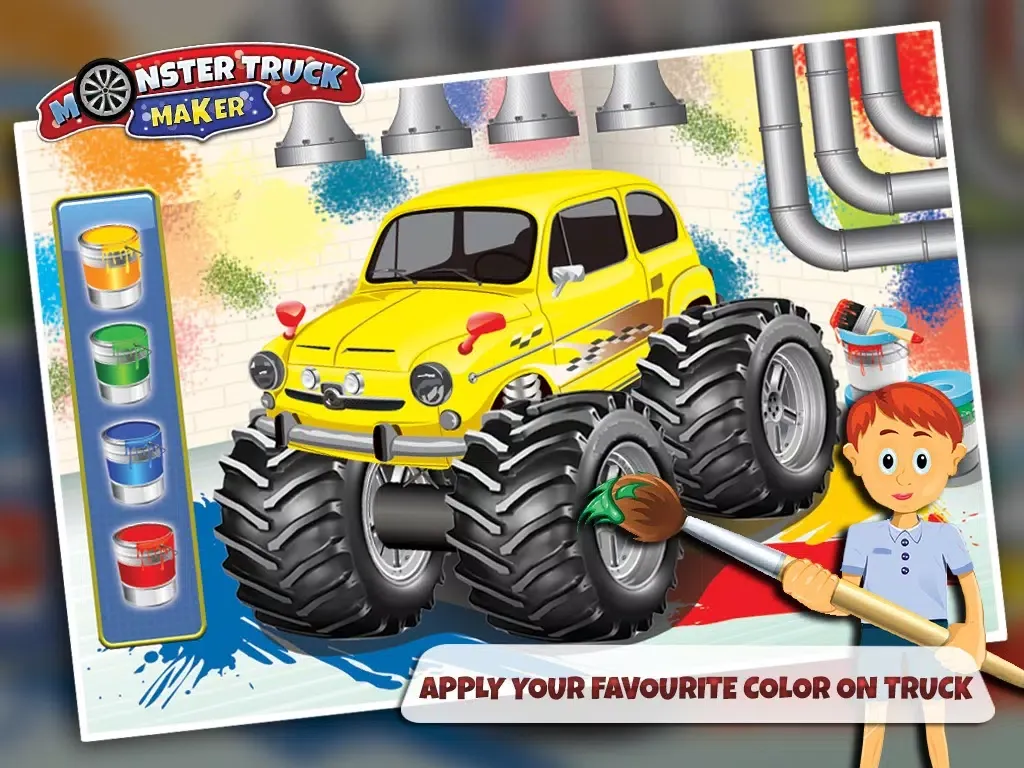 Ảnh chụp màn hình của Monster Truck Maker – Build the vehicle in this mechanic game iPad 