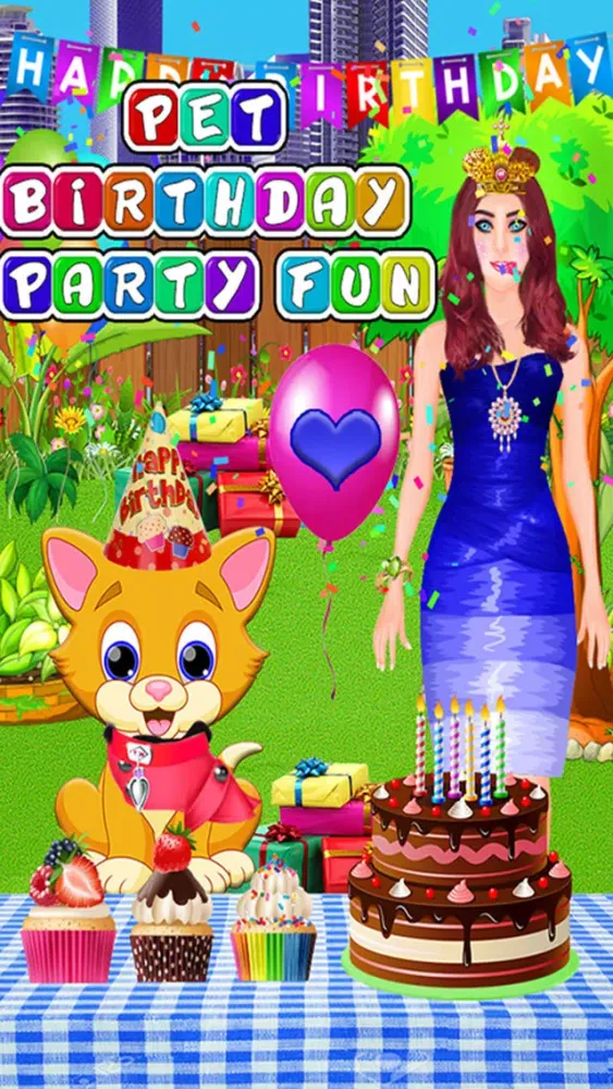 Pet Birthday Party Fun – Fluffy Friend Celebration应用截图